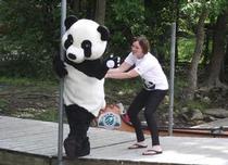 Fait attention Panda, il faut pas tomber à l'eau